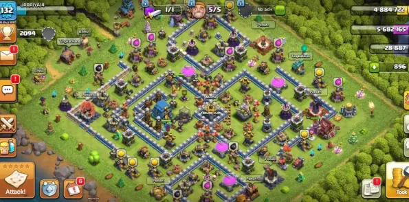 COC187 Max TH12 Almost Max Heroes Defenses Walls Siege Machine 3 896 Gems 5 Builders 